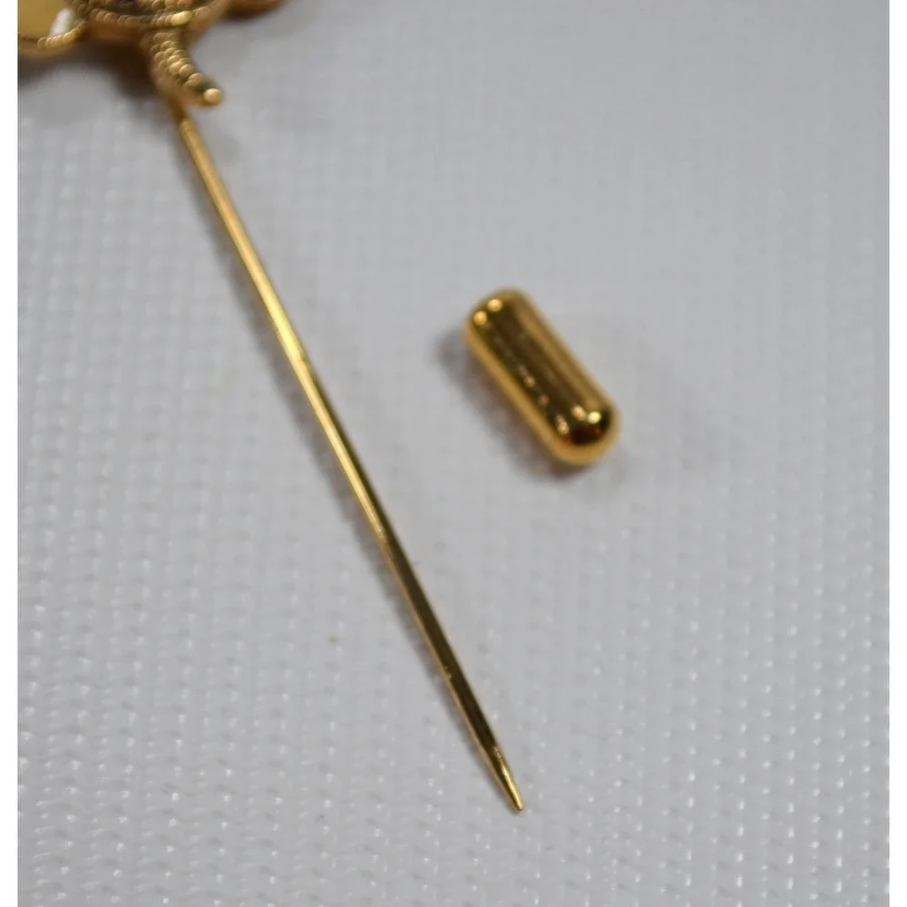 Vintage Gold‎ Tone Stick Pin Turtle Shaped 3